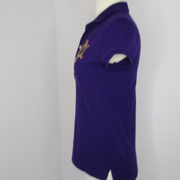 Polo Ralph Lauren Leather Patch Seed Stitch Shirt Purple Size Small‎ - Picture 2 of 4